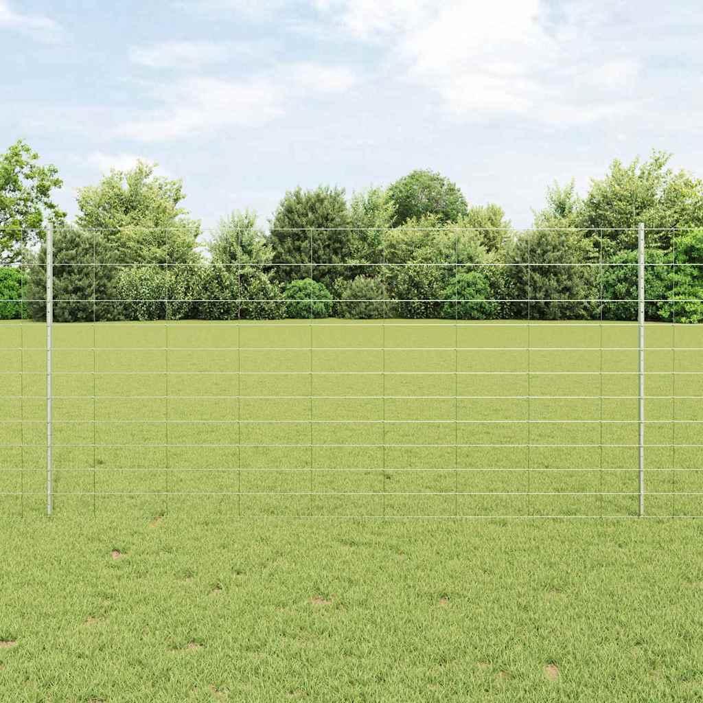 Vildthegn med stolper 25 × 1,2 m - galvaniseret stålnet