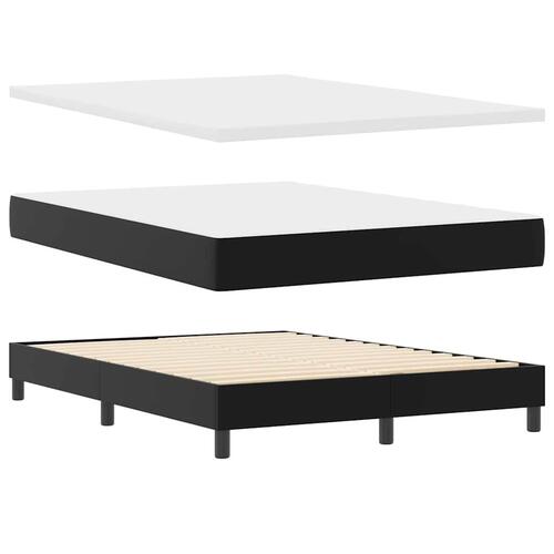 Box Spring Seng med Madras i Sort, 160 x 200 cm, Kunstlæder