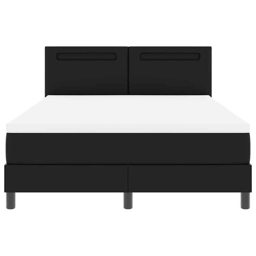 Box Spring Seng med Madras i Sort, 160 x 200 cm, Kunstlæder