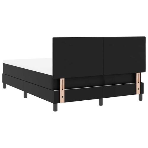 Box Spring Seng med Madras i Sort, 160 x 200 cm, Kunstlæder