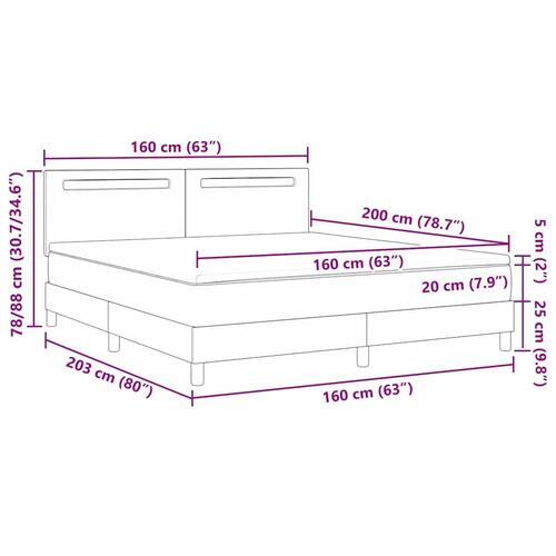Box Spring Seng med Madras i Sort, 160 x 200 cm, Kunstlæder