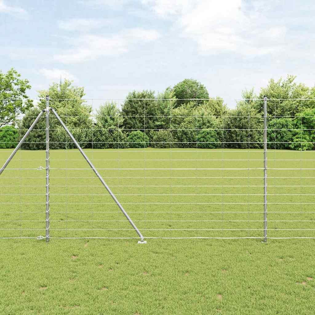 Svejset trådhegn med spidser - 25 x 1,6 m, galvaniseret stål