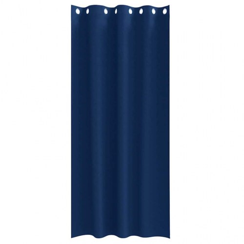 Gardiner med gardiner 2 stk Mørkeblå 245 x 140 cm Polyester