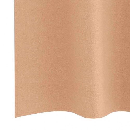 Gardiner med gardiner 2 stk Lysebrun 245 x 140 cm Polyester