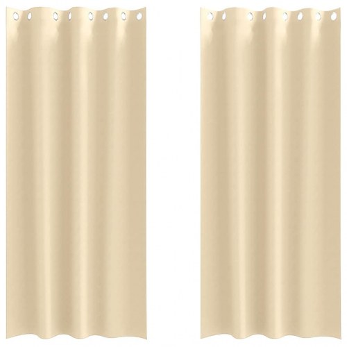 Gardiner med gardiner 2 stk Creme 245 x 140 cm Polyester