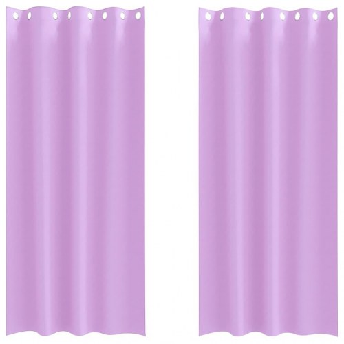 Gardiner med gardiner 2 stk Lilla 245 x 140 cm Polyester