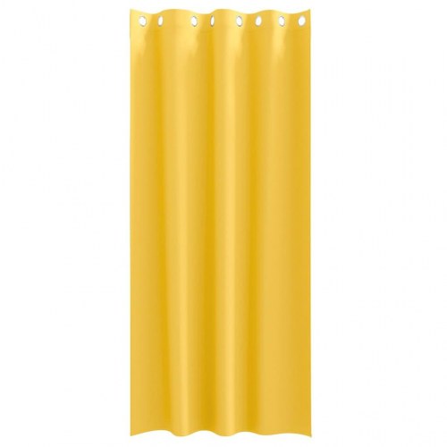 Gardiner med gardiner 2 stk sennepsgul 245 x 140 cm Polyester