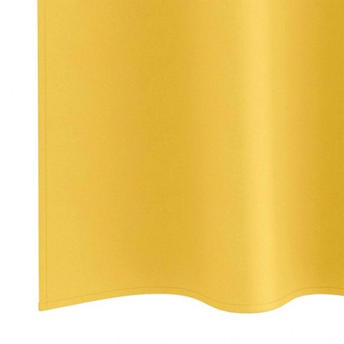 Gardiner med gardiner 2 stk sennepsgul 245 x 140 cm Polyester