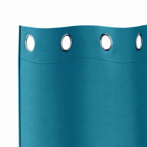 Gardiner med gardiner 2 stk Turkis 245 x 140 cm Polyester