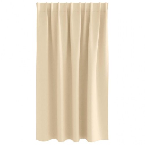 Gardiner med gardiner 2 stk Creme 140 x 140 cm Polyester