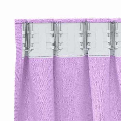 Gardiner med gardiner 2 stk Lilla 225 x 140 cm Polyester
