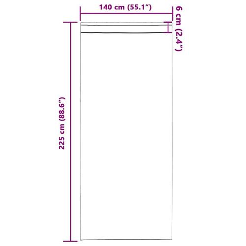 Gardiner med gardiner 2 stk Lilla 225 x 140 cm Polyester