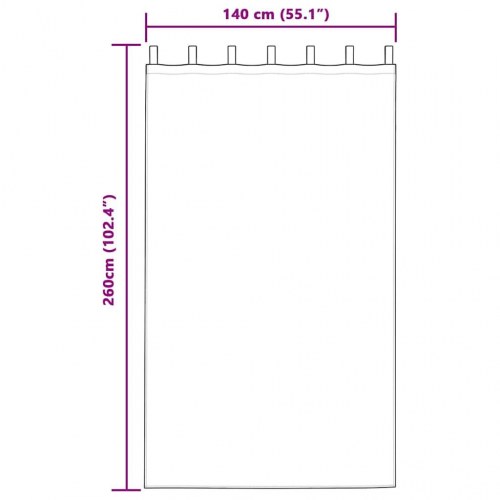 Gardiner med gardiner 2 stk Creme 260 x 140 cm Polyester