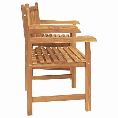Udendørs Stole med hylde Geometrisk Brun 152 x 63 x 89 cm Massivt teaktræ