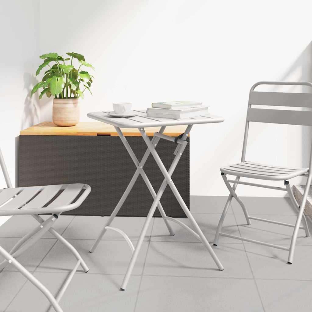 Havemøbel Bord Beige 55 x 55 x 73 cm Pulverlakeret stål