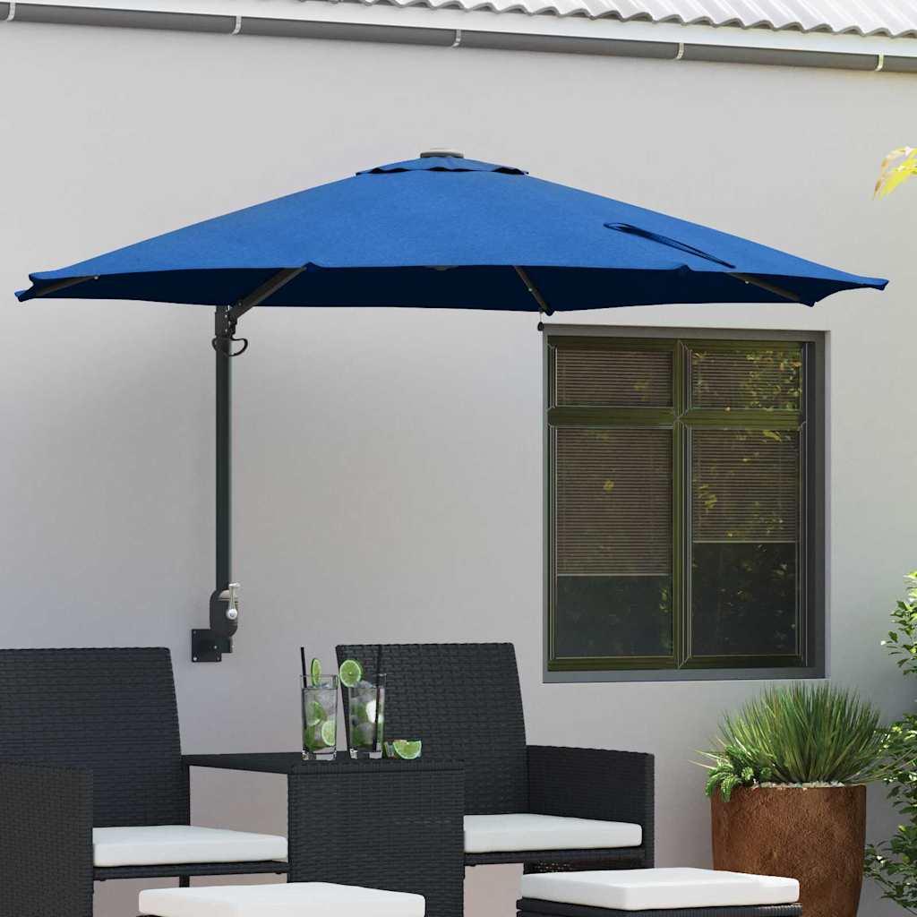 Haveparasol Blå og Sort 248 x 248 x 148 cm Polyester og Stål