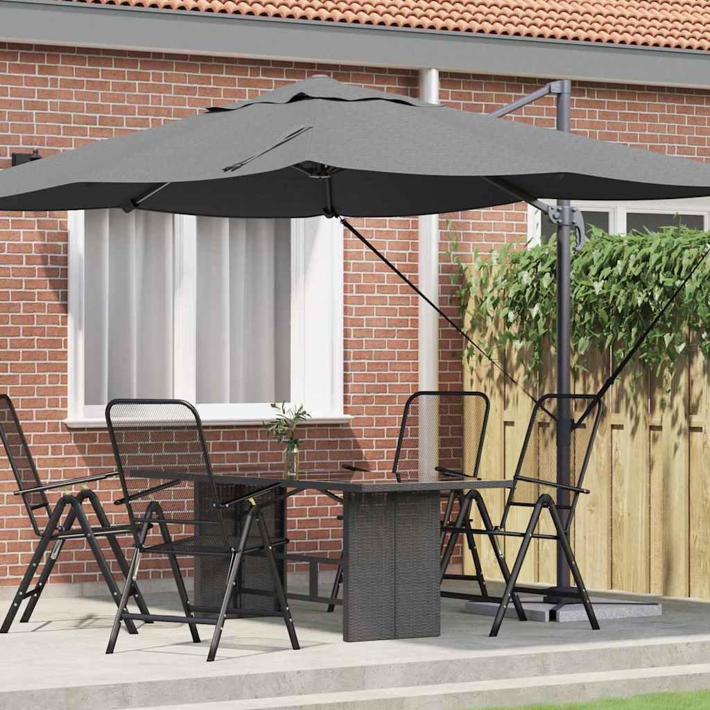 Kantilever Roma Parasol Anthracit og sort 352 x 251 x 260 cm