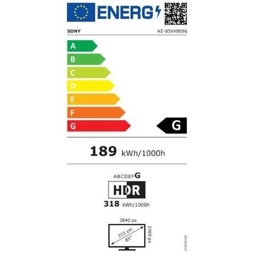 Smart TV Sony KE85XH9096 85" 4K Ultra HD FullArray Android TV