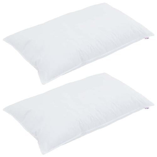Puder med pude 2 stk Hvid 40 x 80 cm 130gsm 100% bomuld