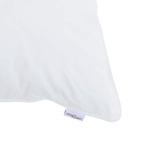 Puder med pude 2 stk Hvid 40 x 80 cm 130gsm 100% bomuld