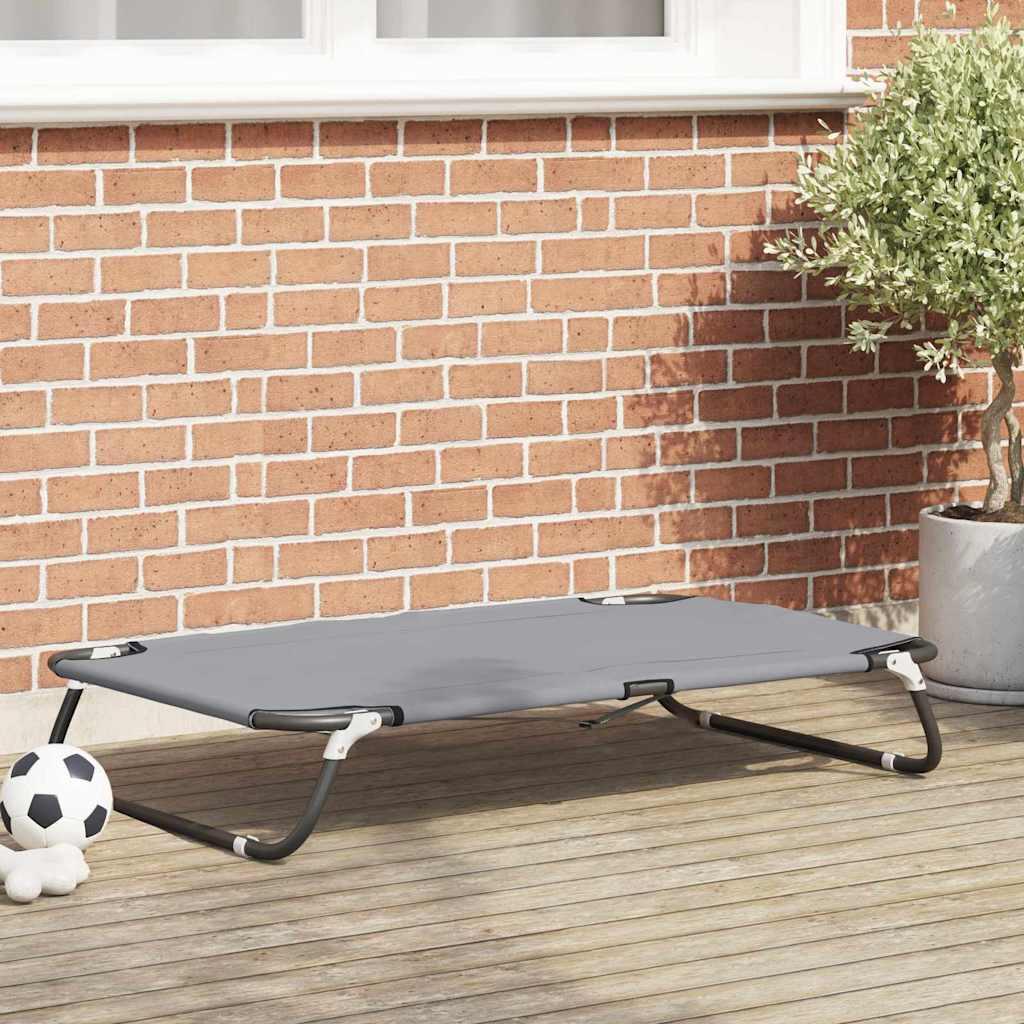Hundeseng Lysegrå 90 x 55 x 18 cm Oxford Stof og Stål