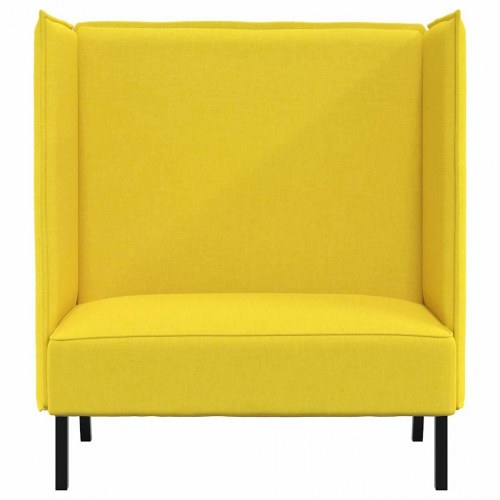 Højrygget Sofa Lysegul 109x56x121 cm Stof
