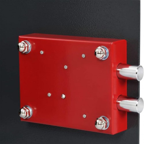 Sikker Kasse med Nøglelås Mørkegrå 25x35x25 cm Stål