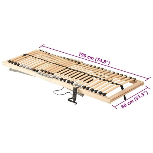 Elektrisk lamelbund med 26 lameller, 7 zoner, 80 x 190 cm