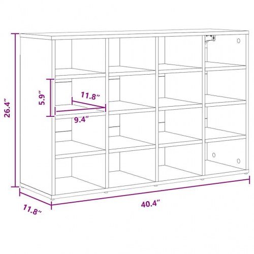 Sko skab med hylde Sonoma eg 52,5 x 30 x 50 cm Konstrueret træ