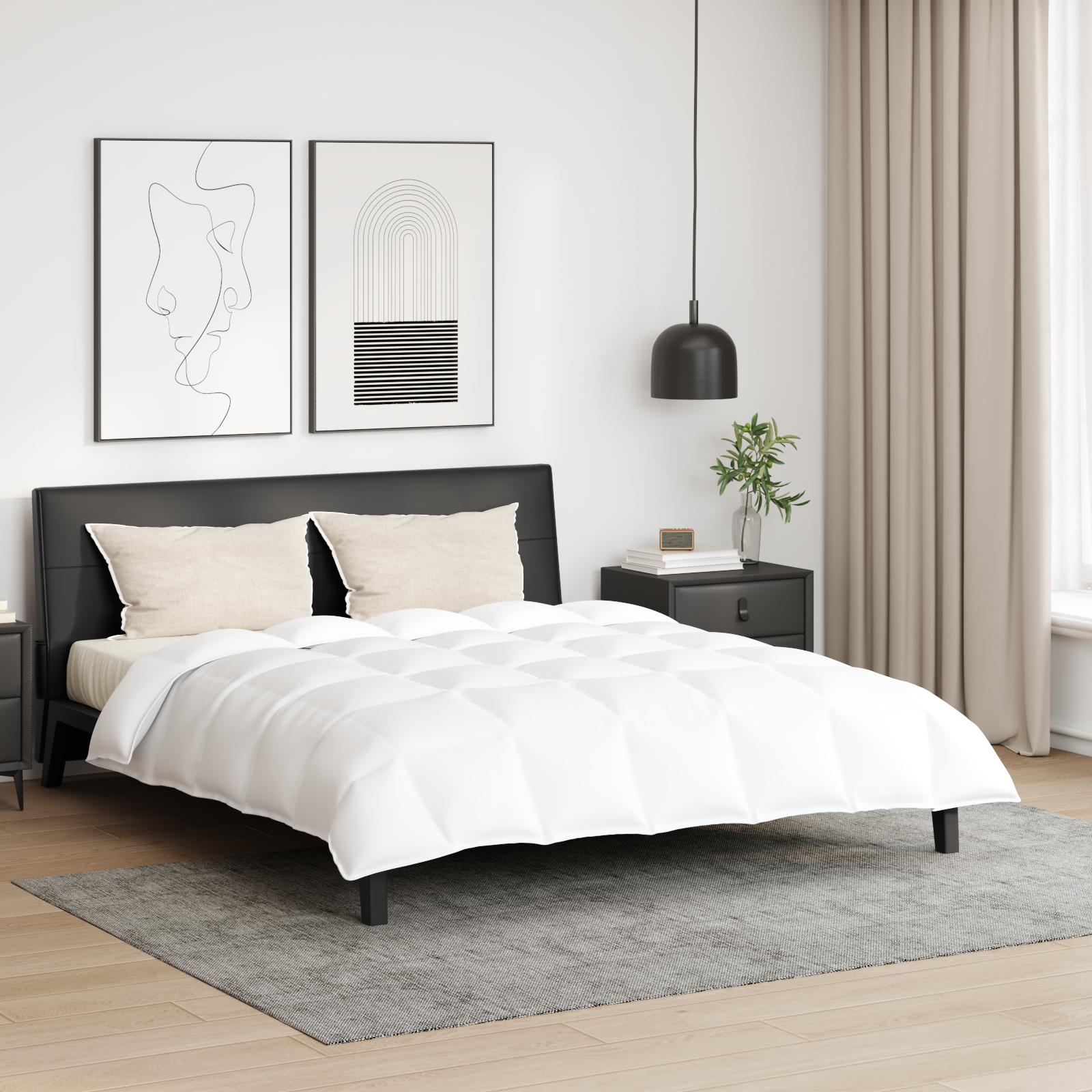 Dynebetræk sæt med 2 puder - hvid dundyne 240 × 220 cm