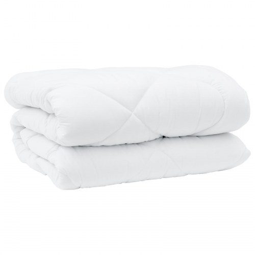Vinterdyne med 2 puder - hvid microfiber 240 × 200 cm