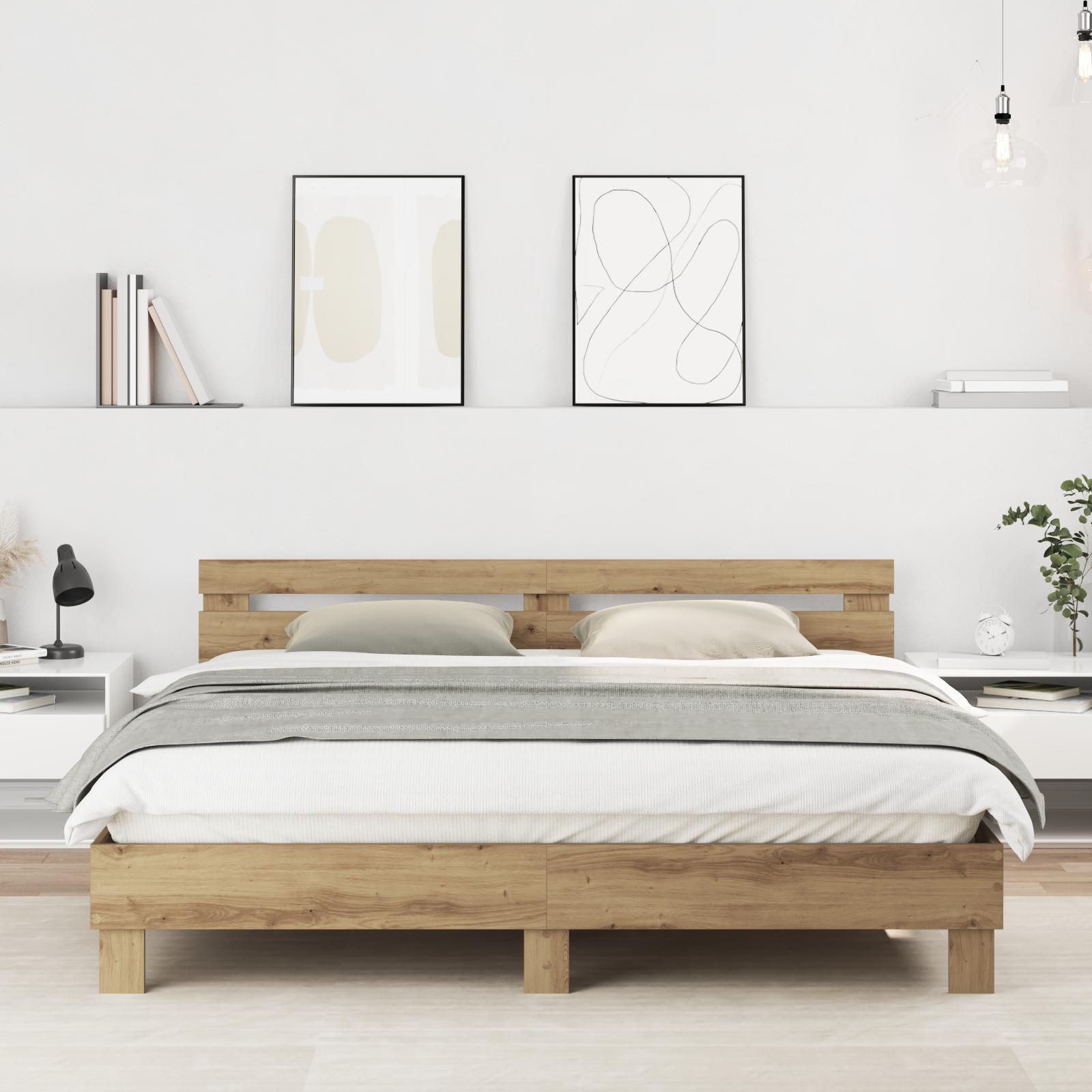 Sengestel Artisan Egetræ 180 x 200 cm Konstrueret træ