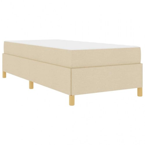 Enkeltseng med madras - creme 90 x 190 cm