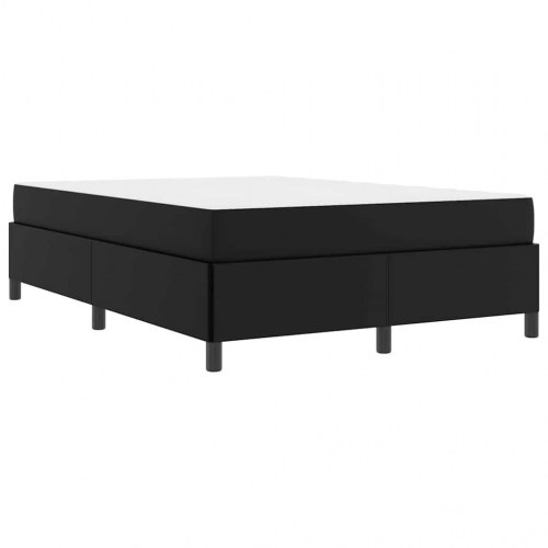 Sengestel med madras - sort stof 140 x 200 cm