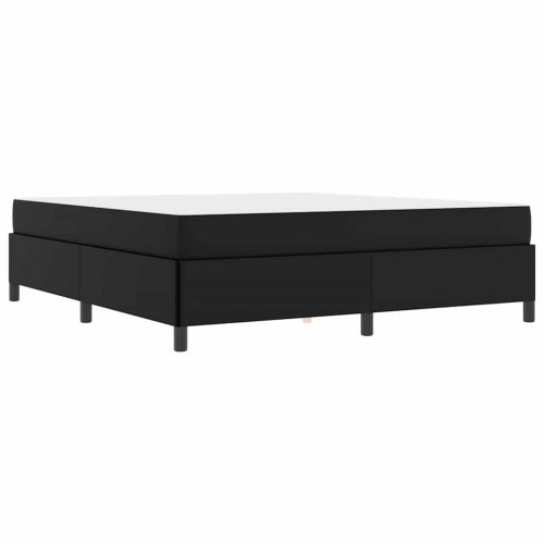 Sengestel med madras - sort stof 180 x 200 cm