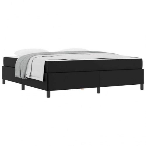 Sengestel med madras - sort stof 180 x 200 cm