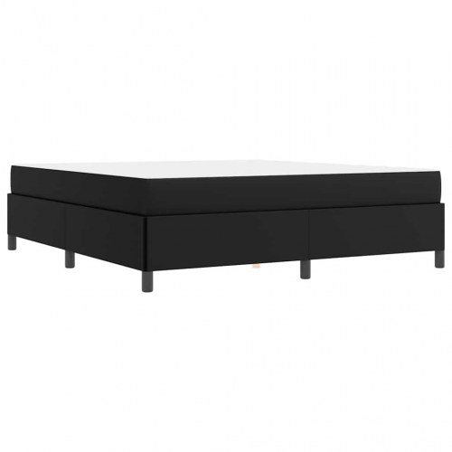 Sengestel med madras - sort stof 180 x 200 cm