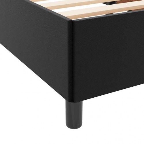 Sengestel med madras - sort stof 180 x 200 cm
