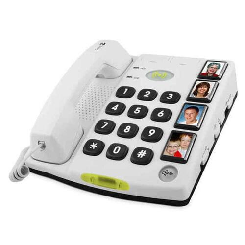 Fastnettelefon til ældre Doro Care SecurePlus Hvid