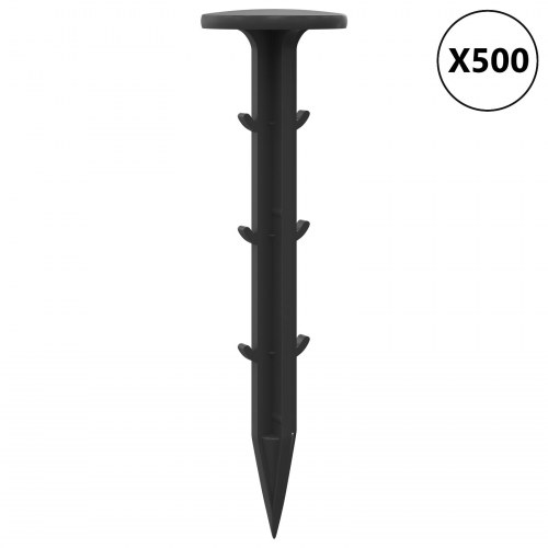 Plastik Pegs 500 stk Sort 3 x 11 cm Plastik