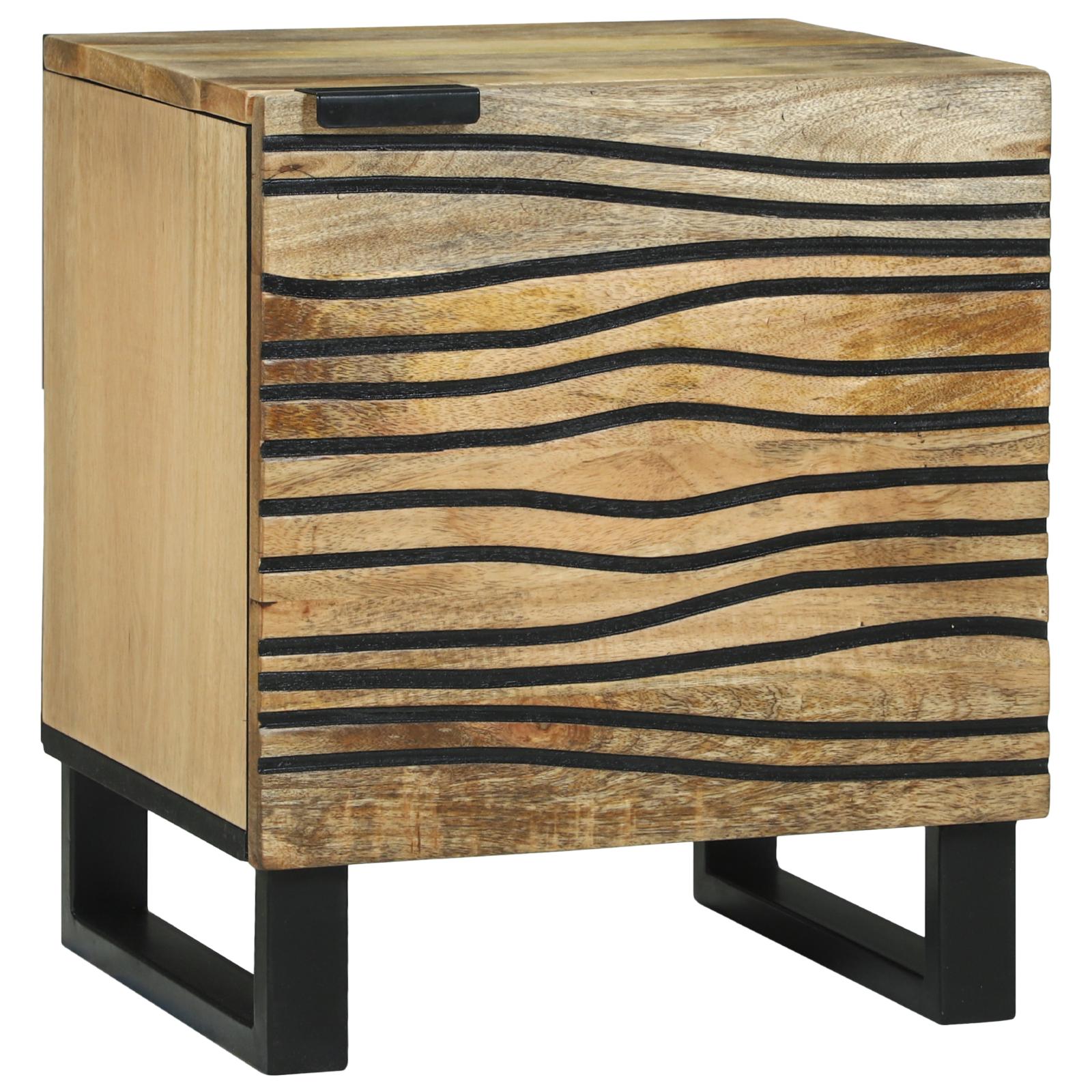 Natskab naturfarvet 40 × 33 × 46 cm - konstrueret træ med 1 dør