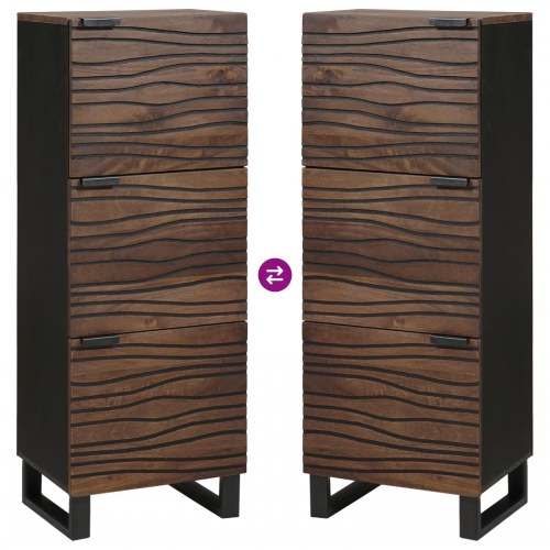 Highboard Brun 40 x 33 x 110 cm Massivt mangotræ