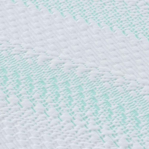 Topmadras hvid og grøn 70 x 200 cm jacquard stof