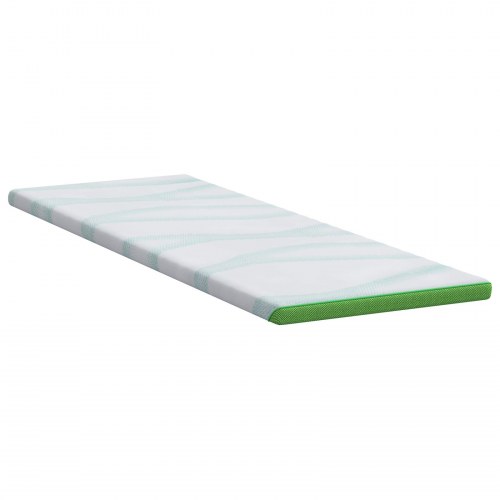 Topmadras hvid og grøn 80 x 200 cm i jacquardstof