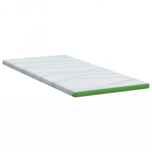 Topmadras hvid og grøn 90 x 200 cm i jacquardstof