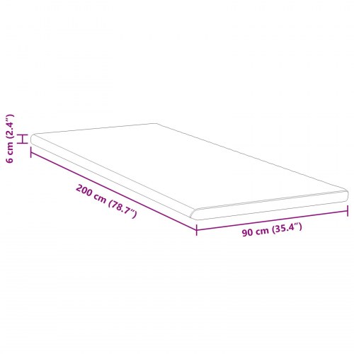 Topmadras hvid og grøn 90 x 200 cm i jacquardstof