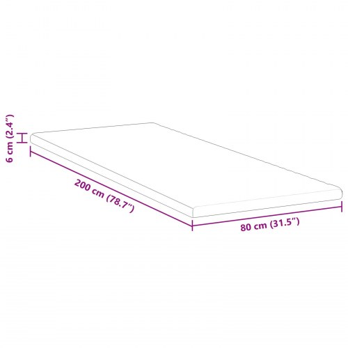 Topmadras hvid 80 x 200 cm i jacquardstof