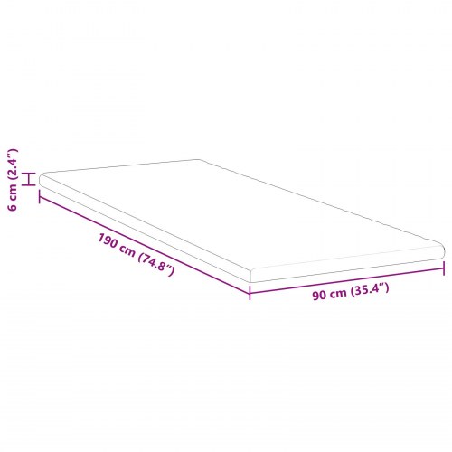 Topmadras hvid 90 x 190 cm i jacquardstof