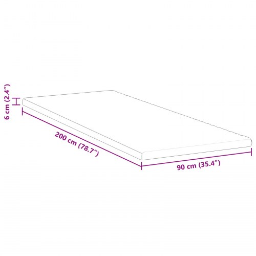 Topmadras 90 x 200 cm - hvid
