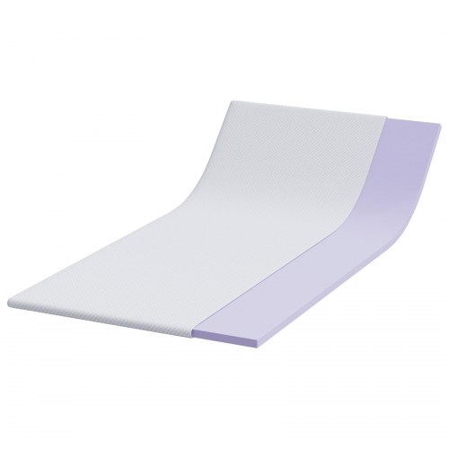 Topmadras i memoryskum 90 x 190 cm - hvid